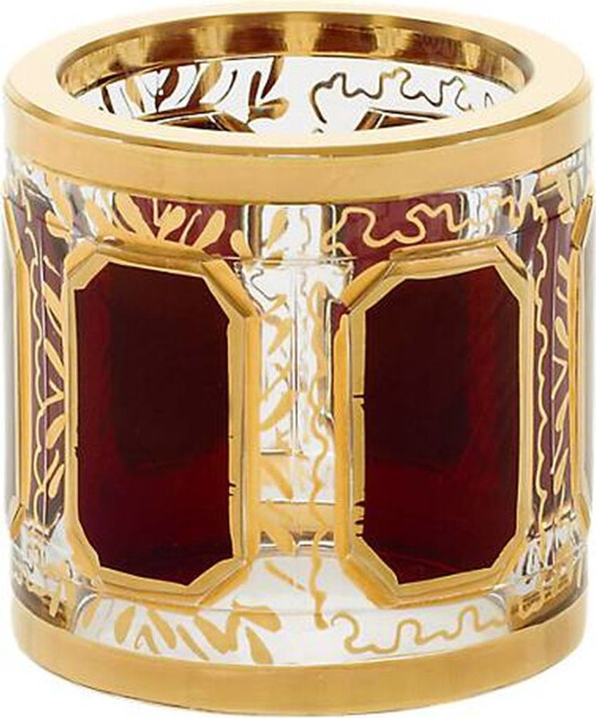 Serviettenring Red Queen 4,5 cm, Rot/Gold, aus Glas