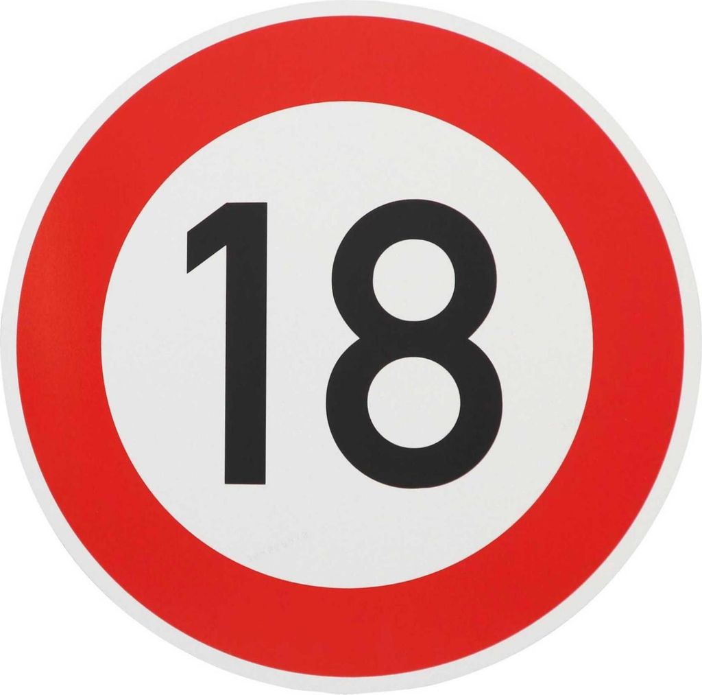 Original Verkehrszeichen 18 km/h Schild Nummer 250 ( mit Produktbild 