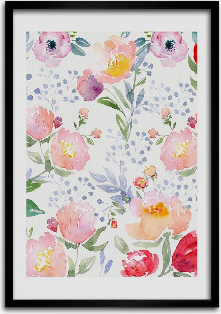 Bild - Bilderrahmen - 50 cm x 70 cm - MDF - Rahmen - Wandkunst Maki