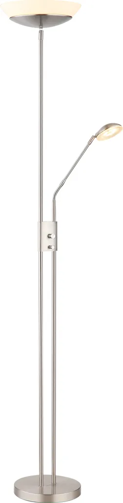 Globo Lighting Lèche-plafond LED Nickel Mat - Lampadaire Design Moderne