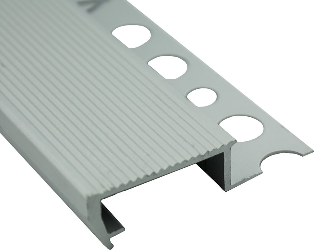 Alu Stufenprofil Fliesenschiene Profil Treppe Schiene L300cm H10mm silber