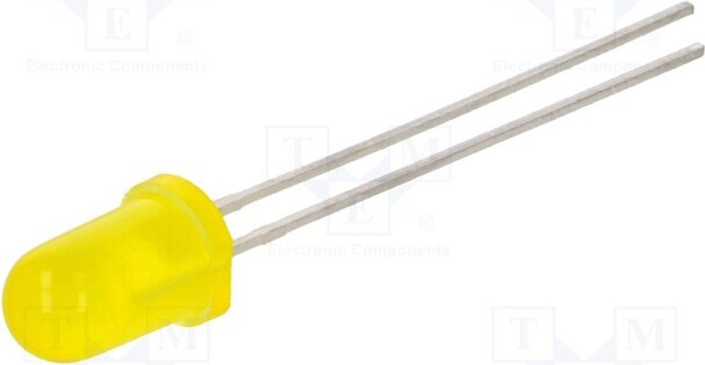 5x LED 2,05÷2,5V gelb 140÷380mcd LTL2R3KY LED Dioden THT 5mm 50° 20mA 5mm