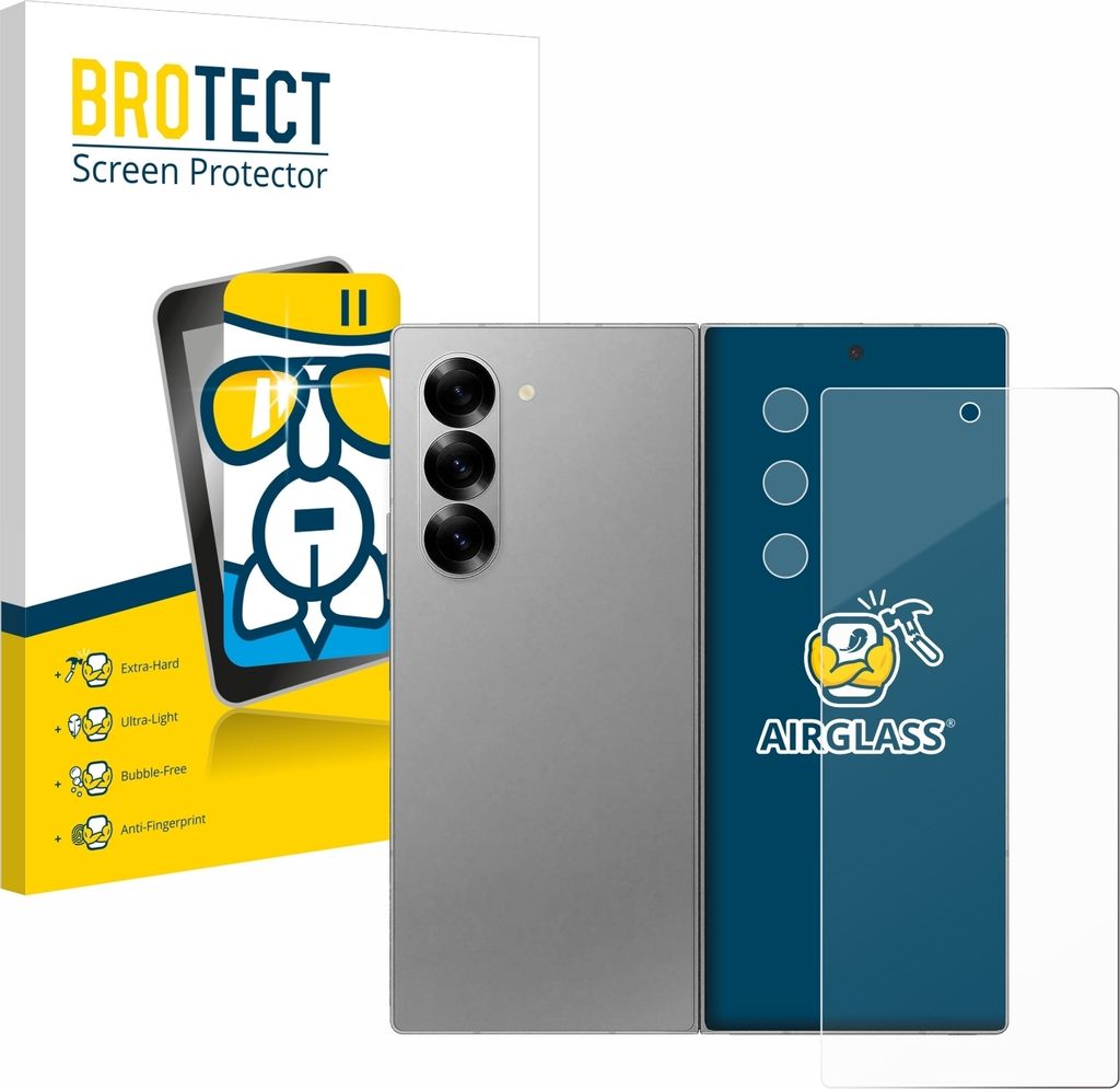 BROTECT Schutzglas für Samsung Galaxy Z Fold 6 5G (Display+Kamera) Schutzfolie Panzer Folie Glas Display Schutz klar