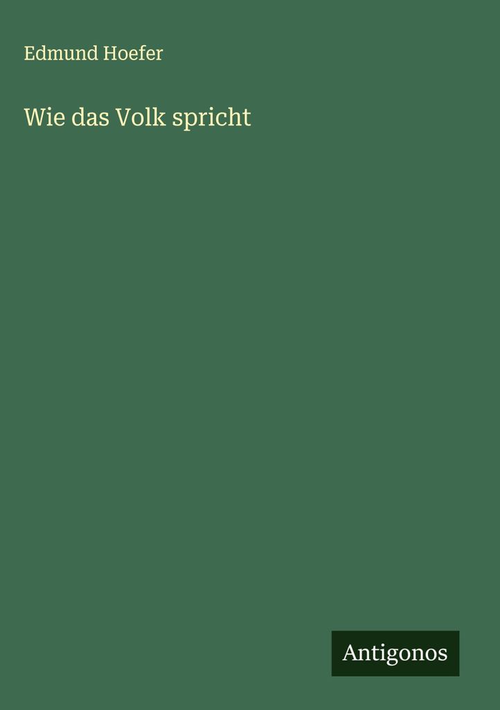 Wie das Volk spricht