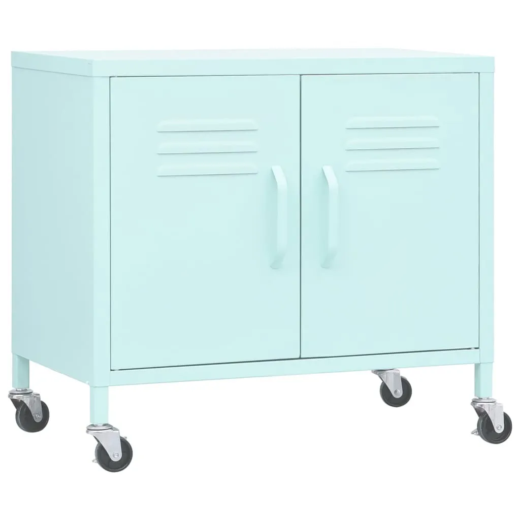 Armoire de stockage 60x35x56 cm en acier vert menthe - Modèle ESTO-V1