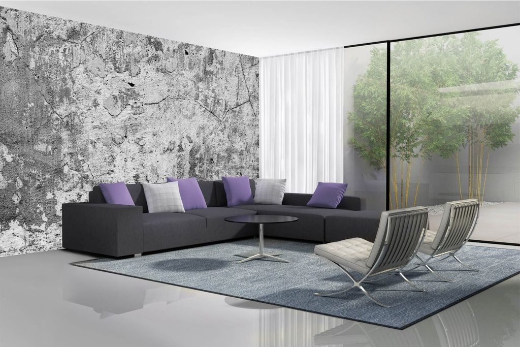 Vlies Fototapete WANDFRAGMENT MIT KRATZERN 375 x 250 cm (inkl. Kleister) - Vlies Tapete, Wandtapete, Wandbilder - Tapete für Wohnzimmer Schlafzimm...