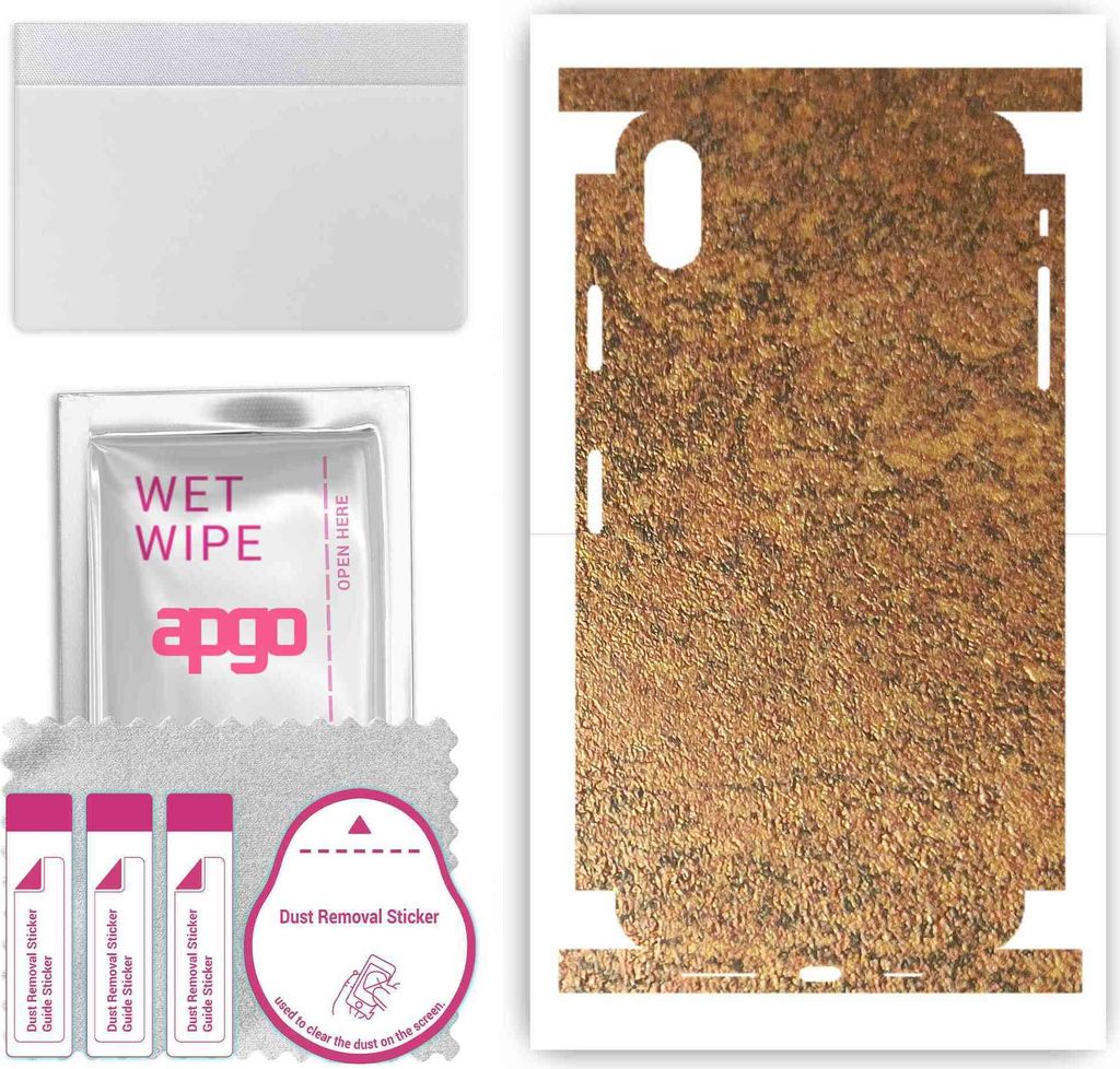 apgo Rückseite + Seiten Schutzfolie, Skin, kompatibel mit Apple iPhone XS Max, Hinten Displayschutzfolie aus Vinylfolie, kratzfest, einfache Monta...