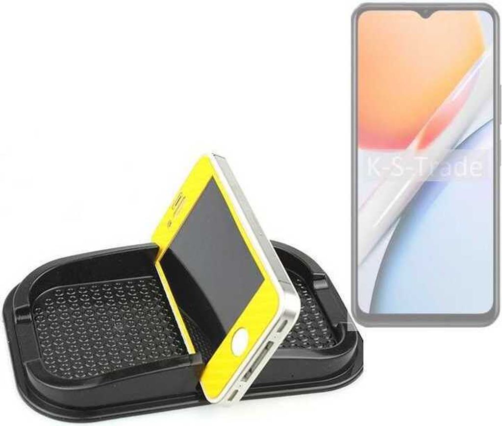 K-S-Trade Auto Anti Rutsch Matte Smartphone-Halter kompatibel mit Vivo G2 Haft Pad Armaturenbrett Handy-Halterung Silikon
