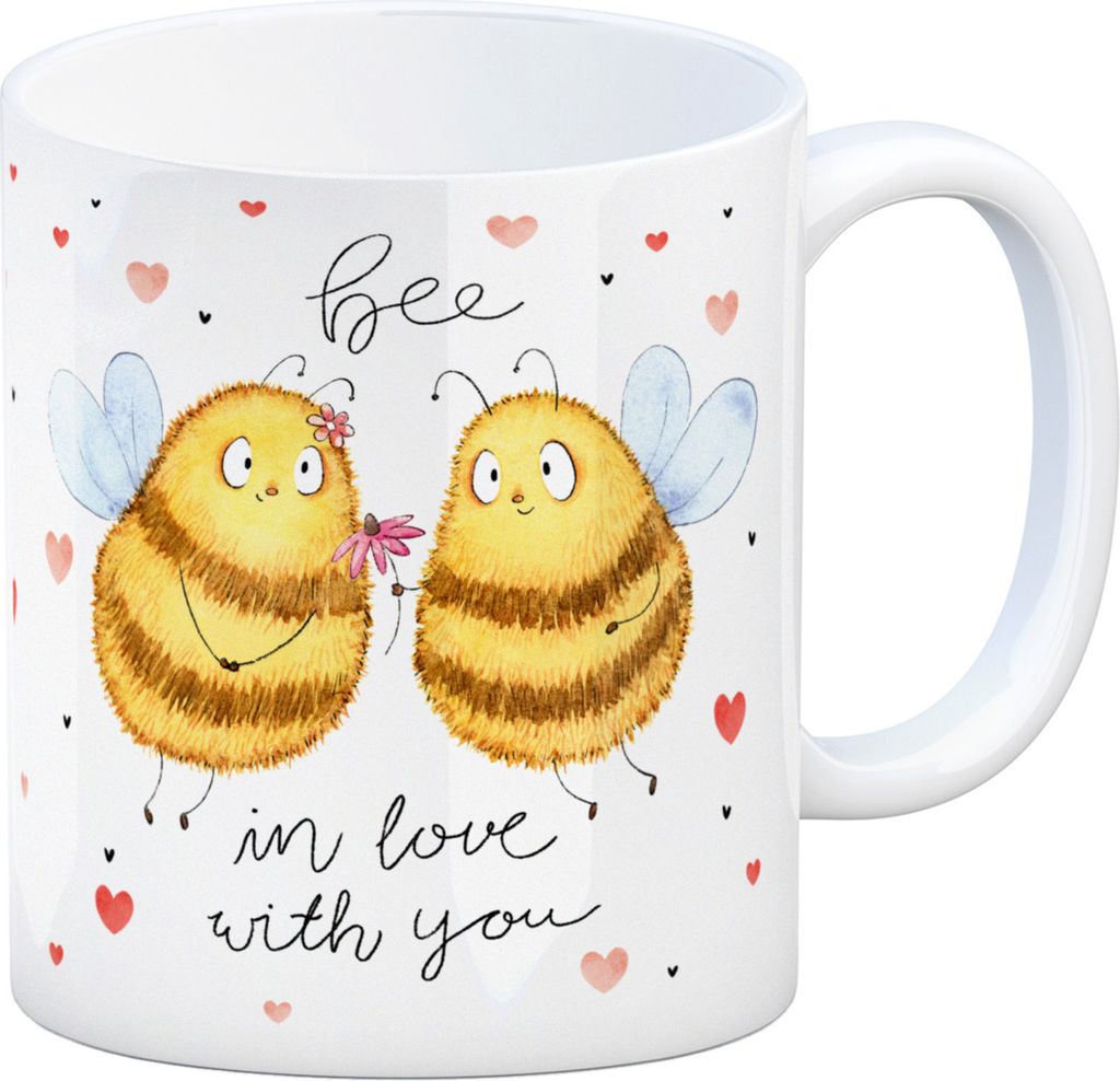 Pummel Biene Kaffeebecher mit Spruch Bee in love with you