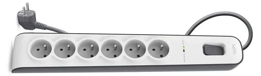 Bloc Multiprise Parafoudre 6 Prises Belkin pour Maison et Bureau Calme