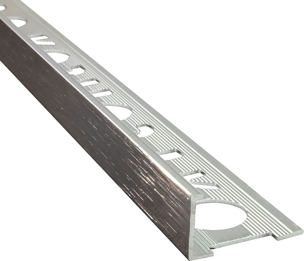 Alu L-Profil Fliesenschiene Fliesenprofil Schiene L270cm 12mm silber gebürstet