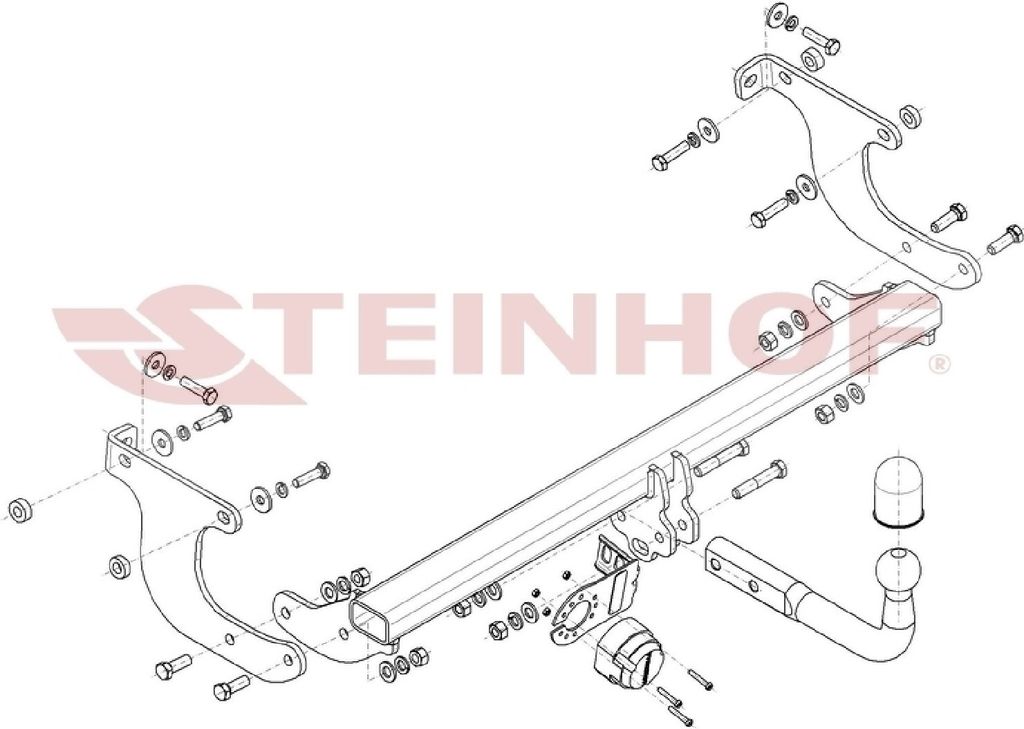 Z548185 Anhängerkupplung passend für TOYOTA Urban Cruiser 2009-2014 starr