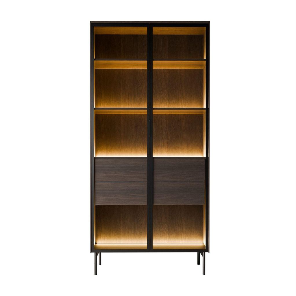 Vitrine LINEA LOFT mit LED-Beleuchtung, Eiche Dunin + Produktbild 