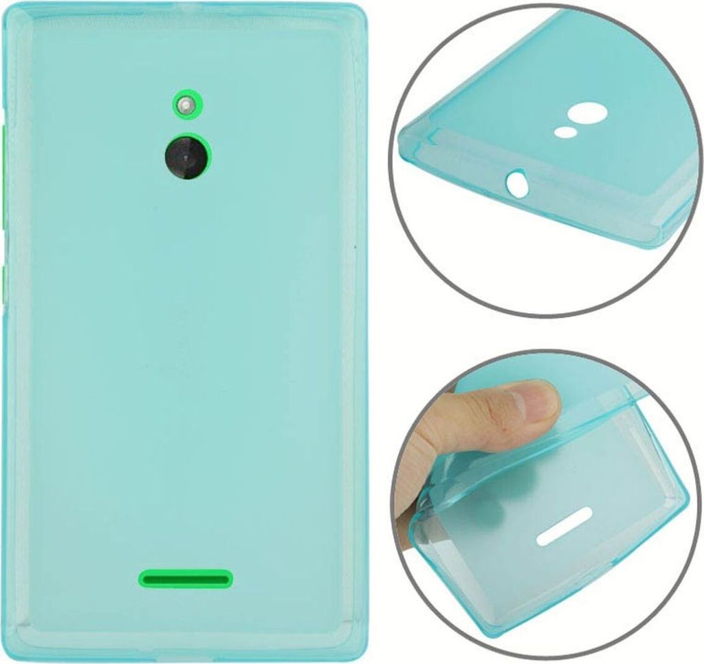 Handyhülle Transluzente TPU Tasche für Nokia XL Blau / Türkis