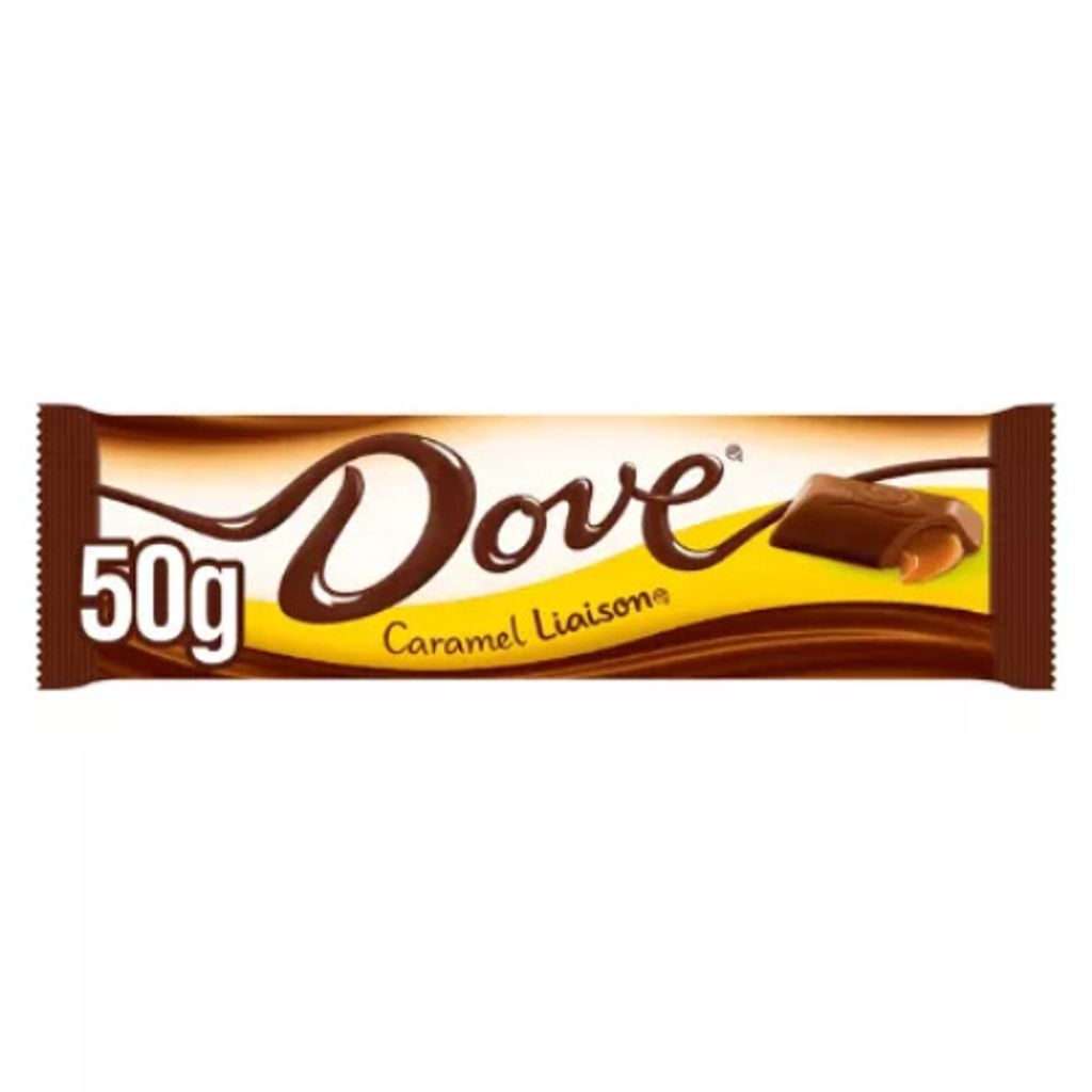 Dove Liaison Caramel Chocoladereep - 24x 50 gram Produktbild 