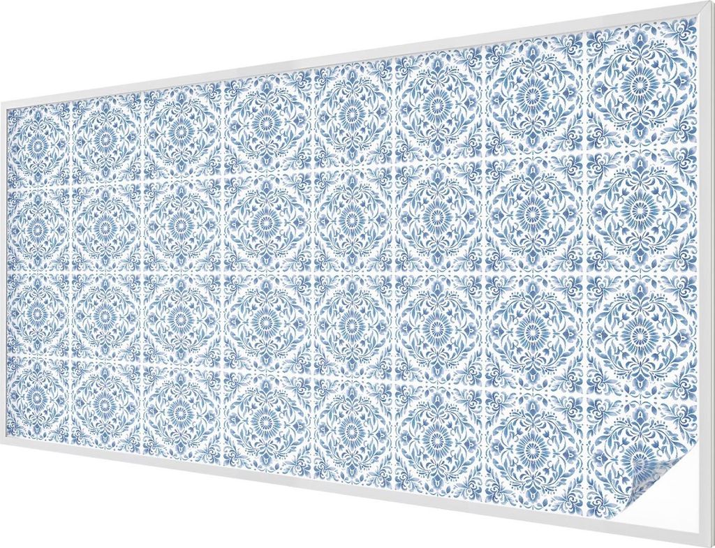 Buntglas Fensterfolie – 200x100 cm – Stained-Glass Design – blickdichte dekorative Sichtschutzfolie – selbstklebend, UV-Schutz – Blumensc...