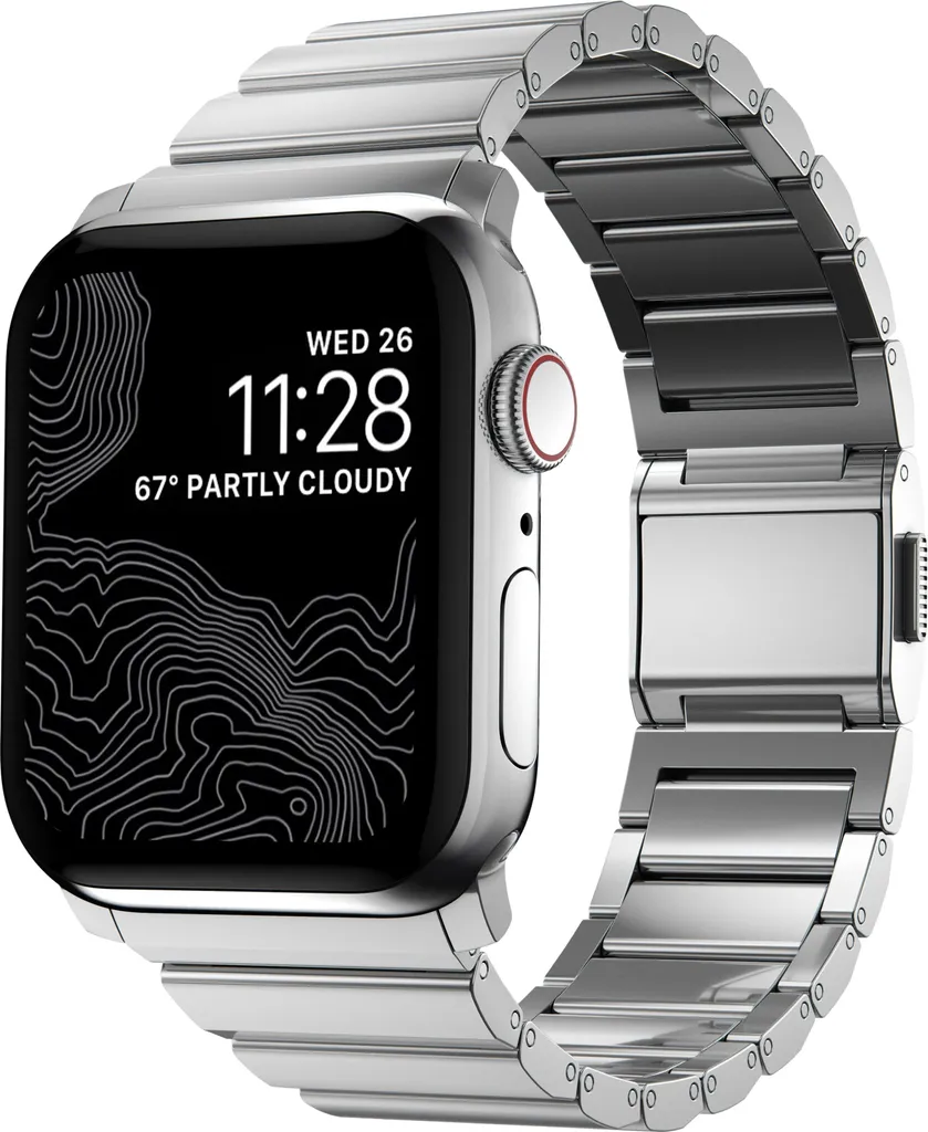 Bracelet Nomad Acier 316L Résistant aux Rayures DLC pour Montre 49 mm