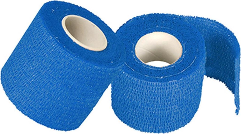 6 Rollen Pflaster, selbsthaftend 5 m x 5 cm blau Produktbild 