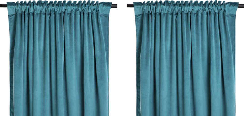 HOMLA Vorhang B2 ZIENNA dunkelgrün 140x250 cm 2er-Set