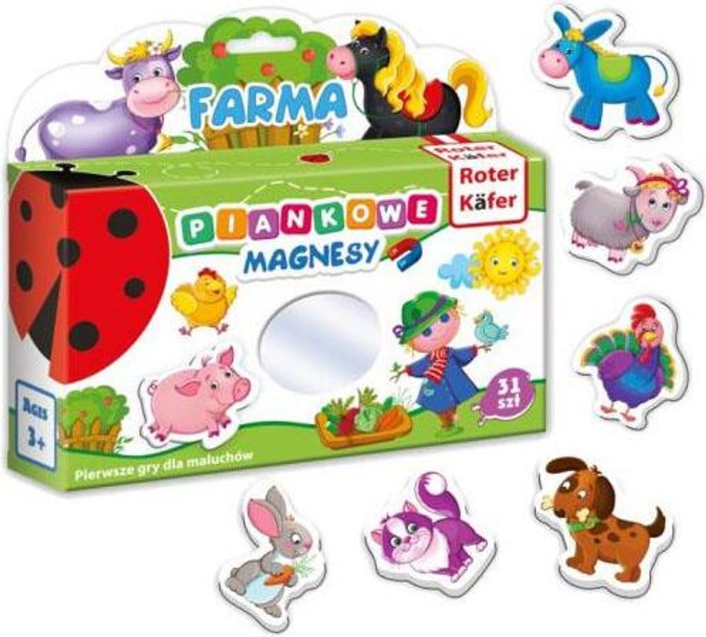 Magnete Bauernhof Set: Bunte Tiere für Kinder - Meine kleine Welt der Magnete Roter Käfer