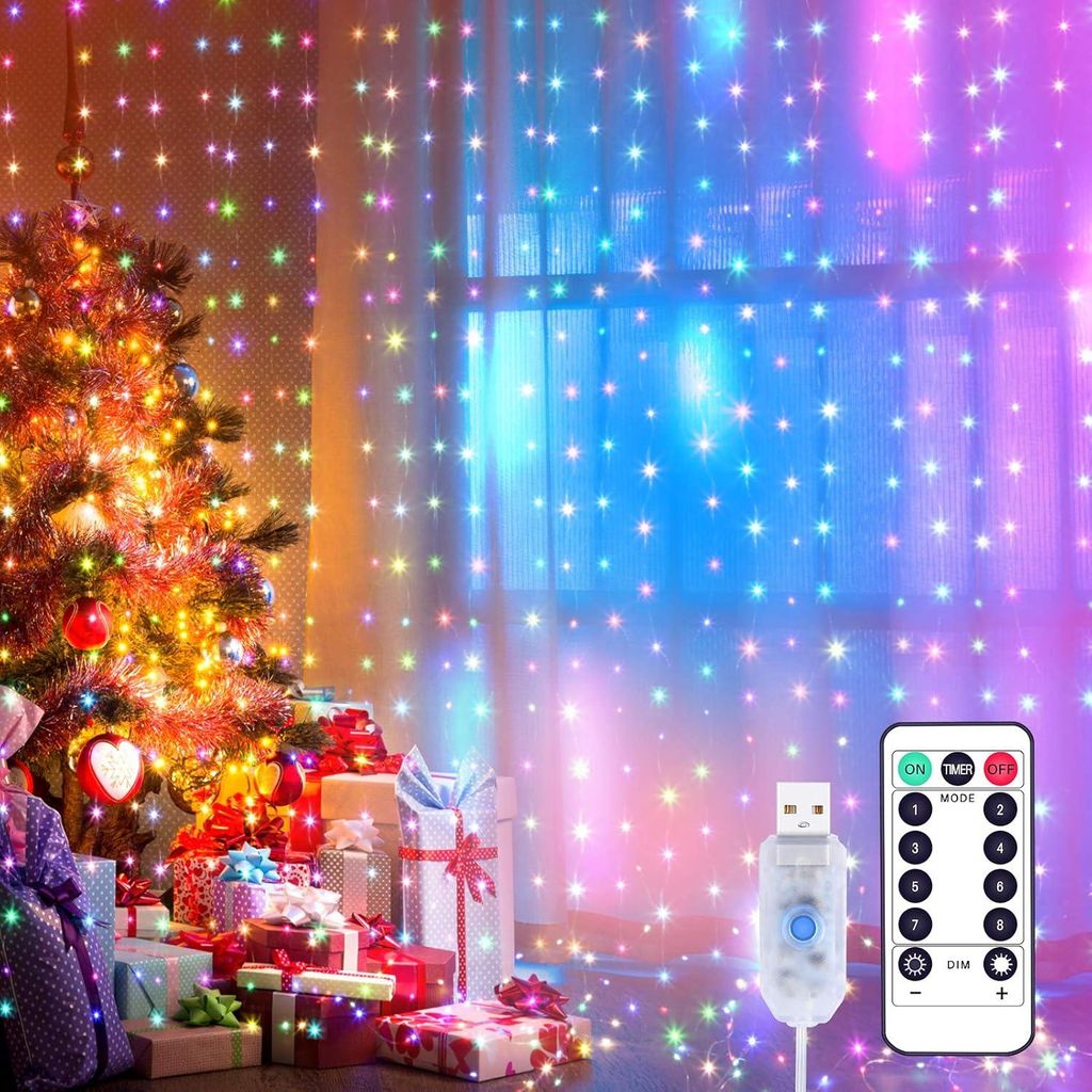 LED-Lichterkette, wasserdichte Dekoration für Weihnachten, Partys und Innenbeleuchtung