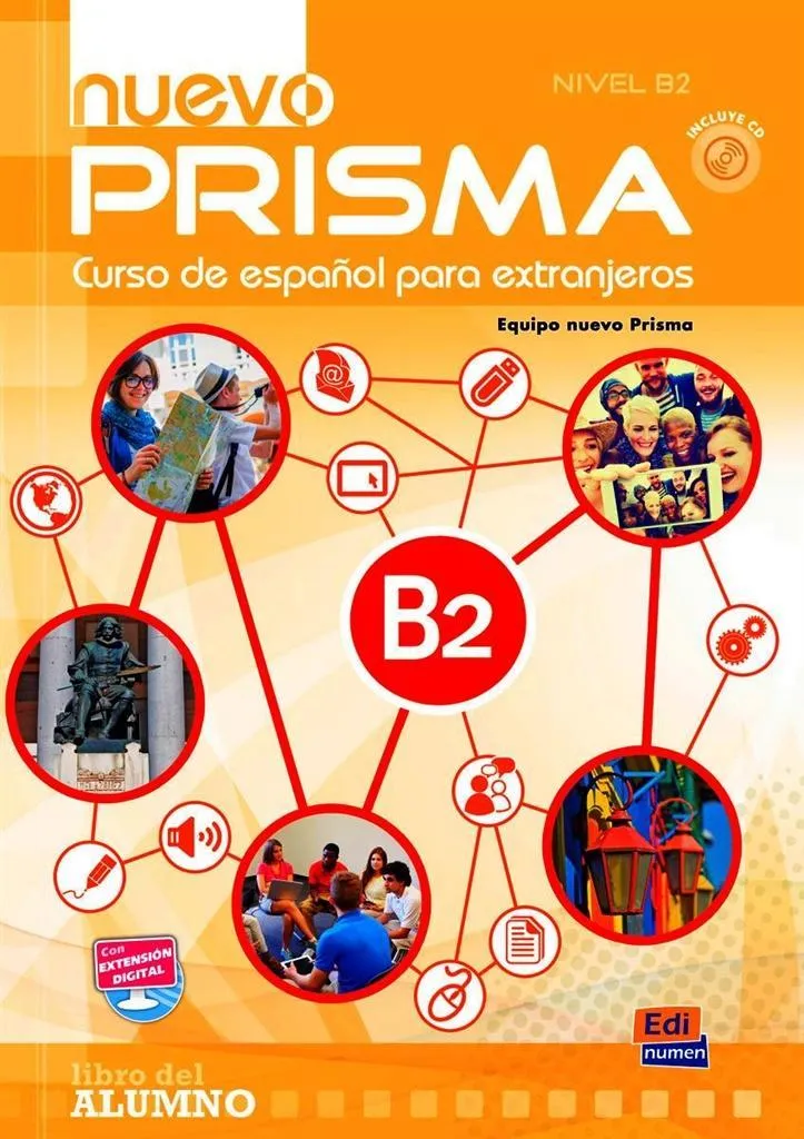 Livre d'espagnol Nuevo Prisma B2 Manuel scolaire + CD pour Étudiants