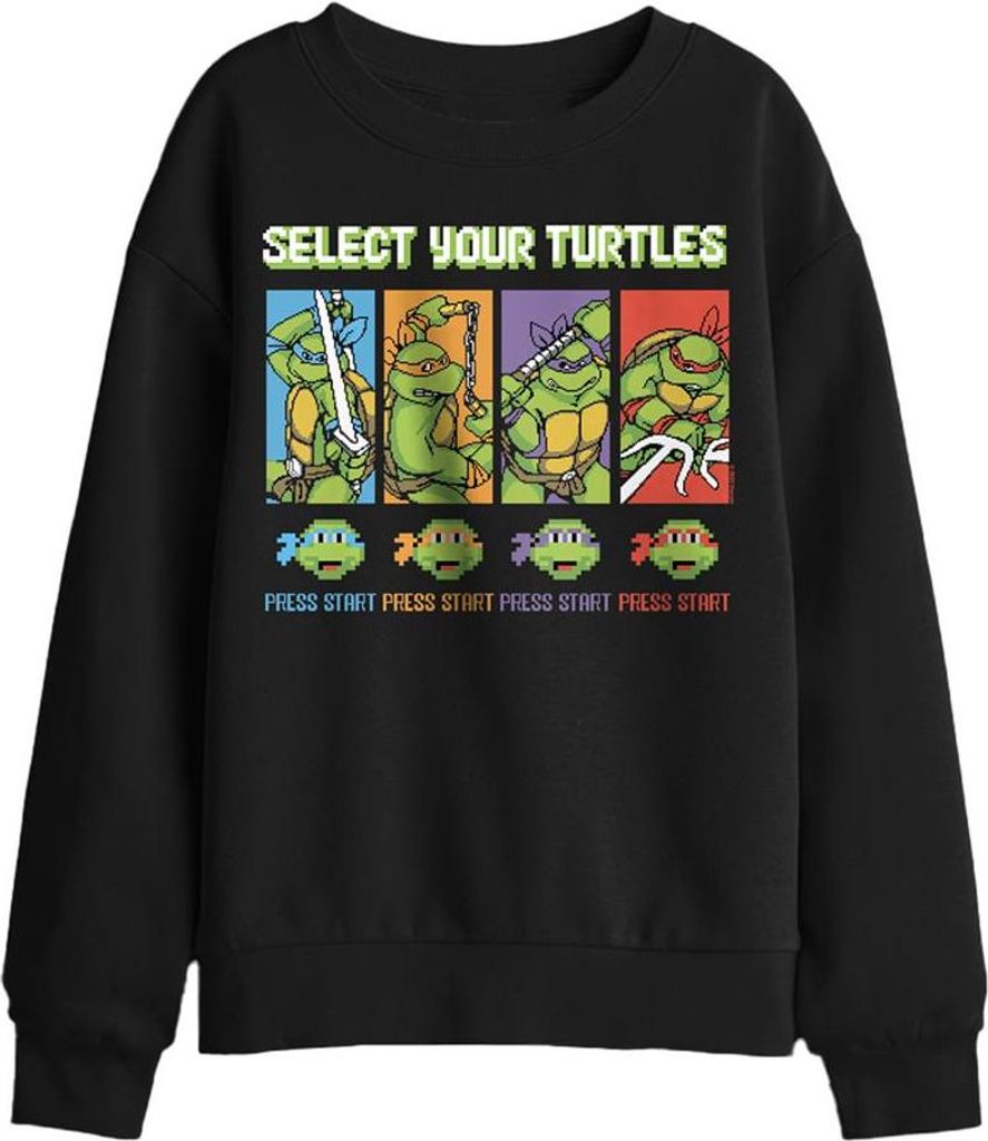 Teenage Mutant Ninja Turtles - "Gamer" Sweatshirt für Kinder TV29969 (152-158) (Schwarz)