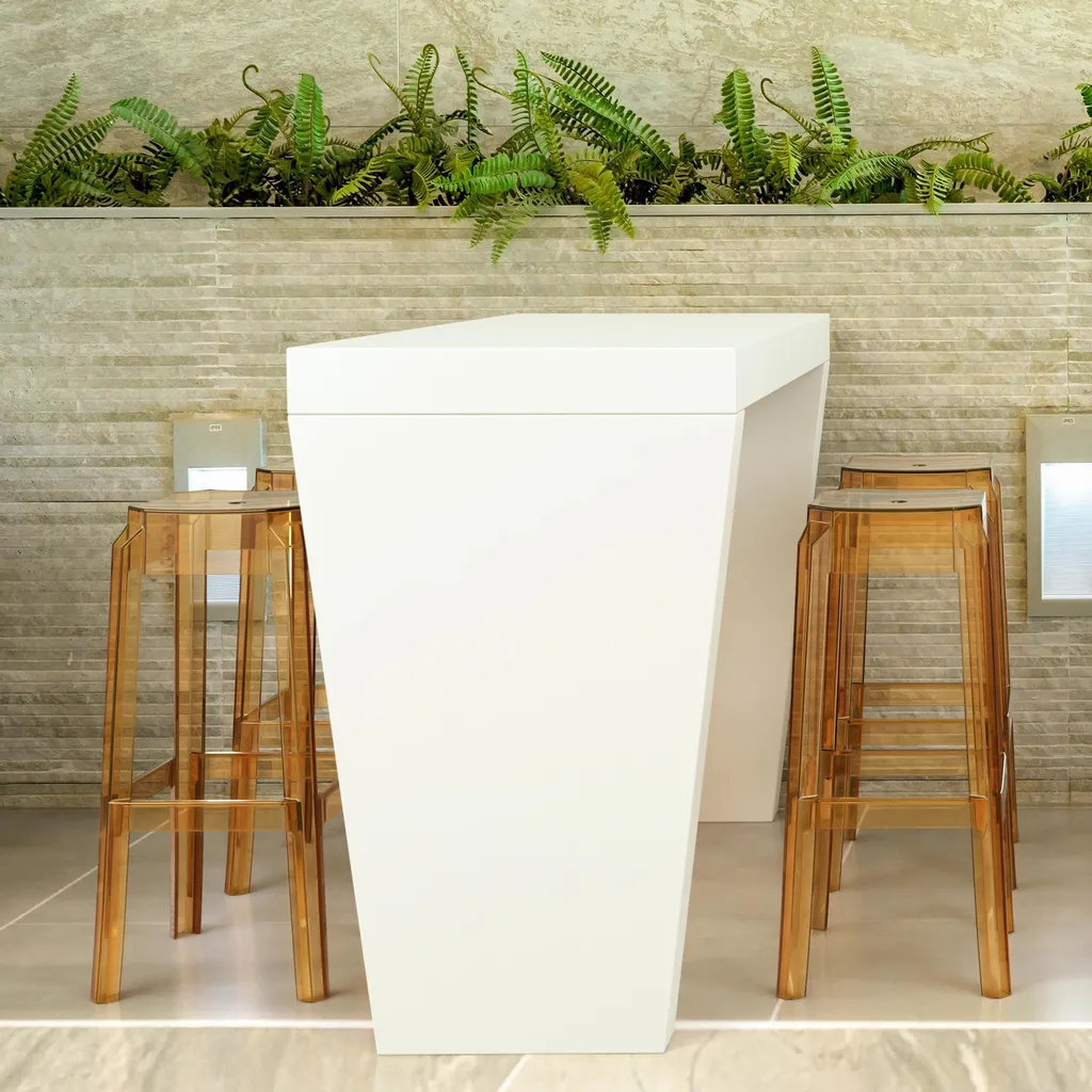 Sgabello da Bar CLP Fox Ambra: Plastica di Design per Esterno e Interno - 3