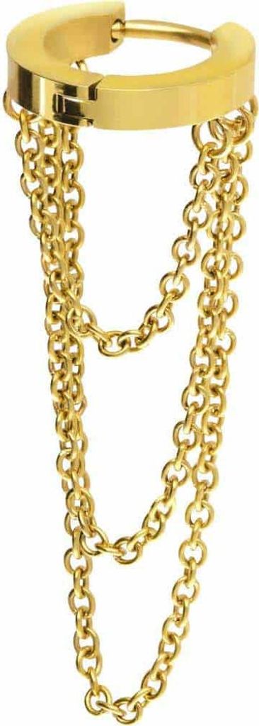 Ohrpiercing, Nasenpiercing, Septum Piercing Chirurgenstahl Ohrclicker 3 KETTEN