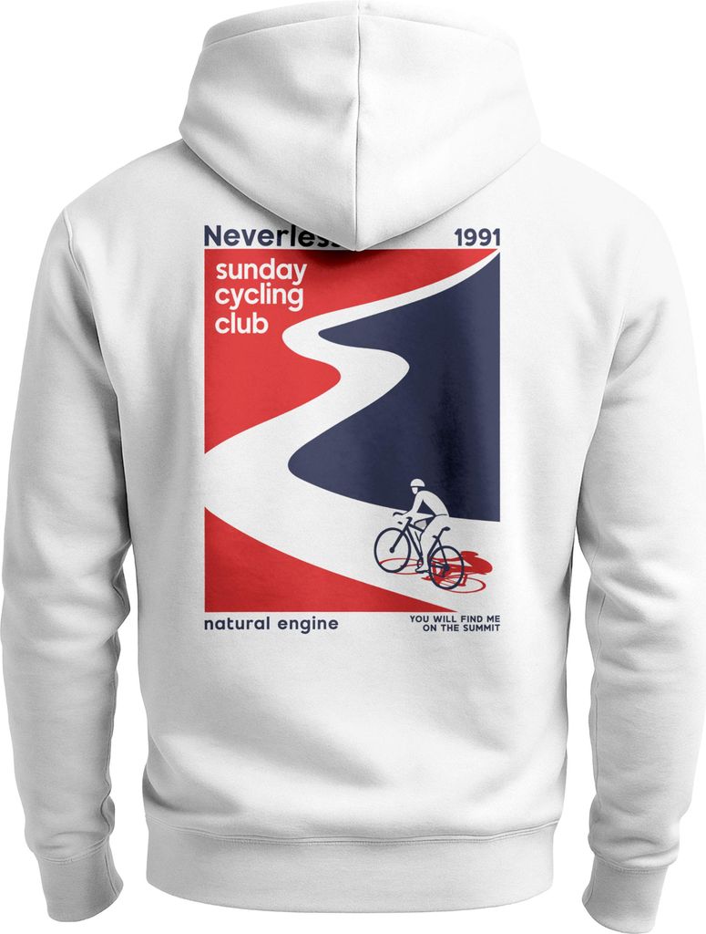 Herren Sweatjacke Backprint Rad Fahrrad Bike MTB Grafik Zipjacke Zip-Hoodie Männer Fashion Streetstyle Neverless