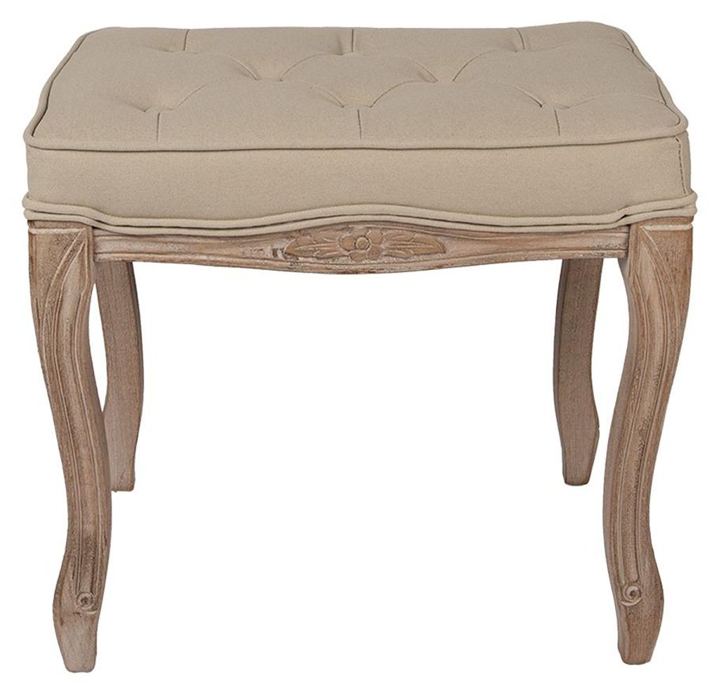 Clayre & Eef Schemel 50x36x47 cm Braun Beige Holz Produktbild 