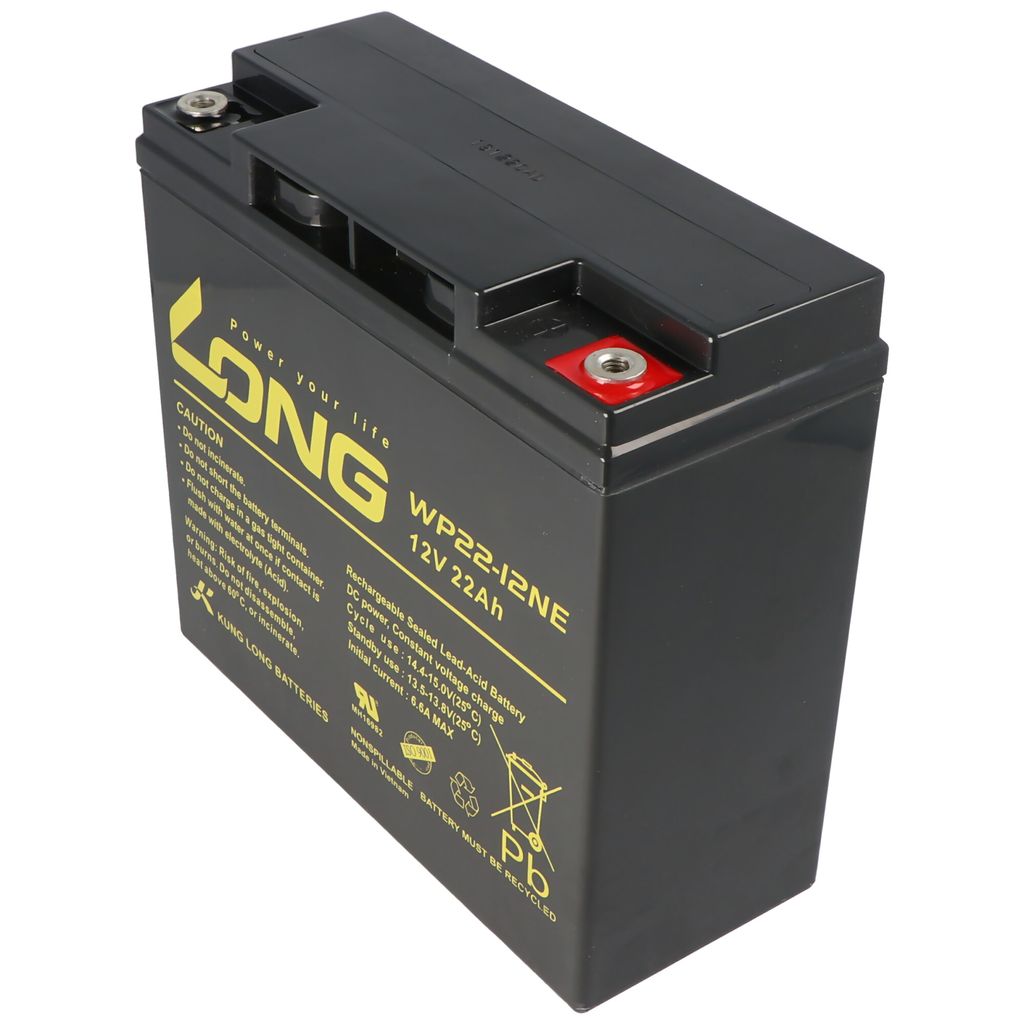 Kung Long WP22-12NE Batterie 12 volts 22 Ah 181x76 x167mm, Image du produit 