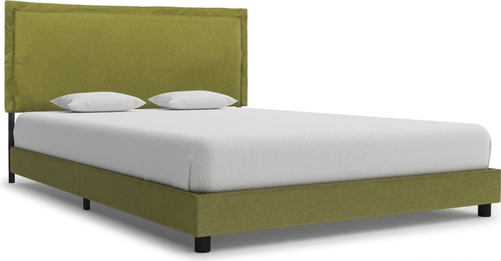 Maison Exclusive - Bettgestell Grün Stoff 140x200 cm