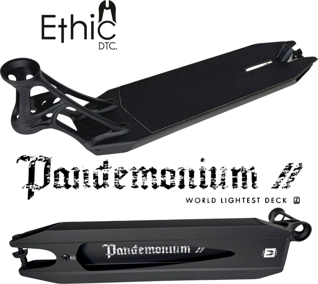 Ethic DTC Pandemonium V2 Stunt-Scooter Deck Schwarz Matt 500mm
