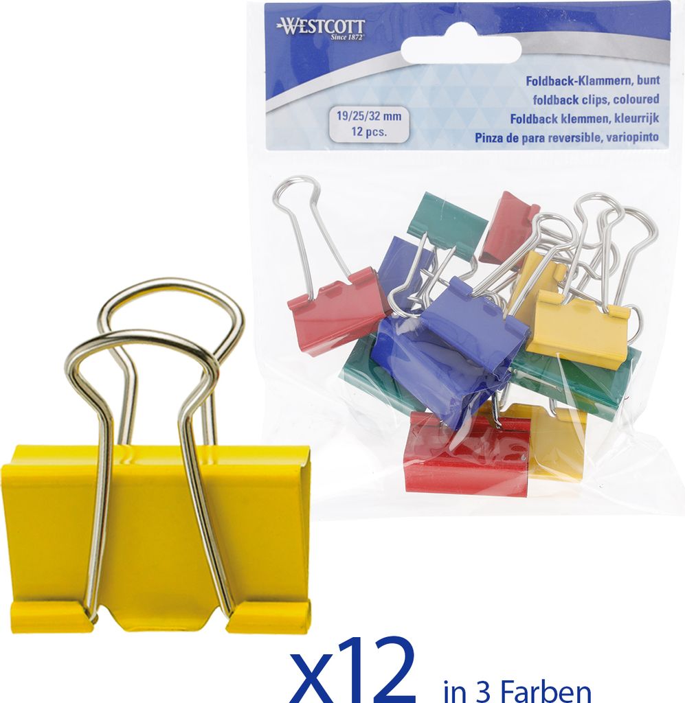 72x Büroklammer Heftklammer Binder Clips Dokumenten Clip Produktbild 4