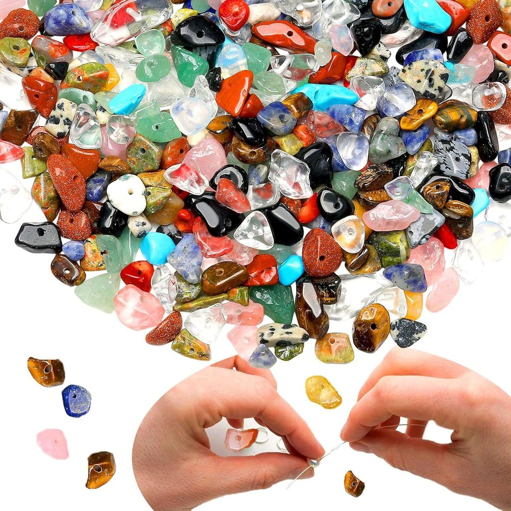400pcs Perlen zum Auffädeln Kristalle Perlen Kristall Steine Perlen für Armbänder Ketten Ohrringe Schmuck Machen Crafting Natürlichen 5-8mm