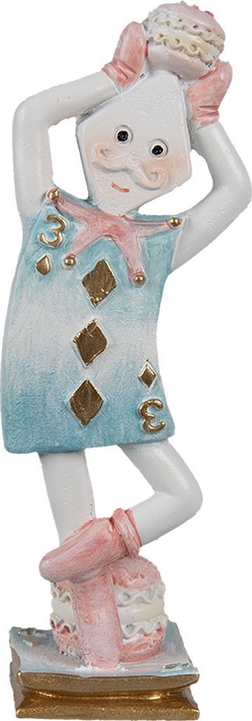 Clayre & Eef Dekorationsfigur Puppchen Macaron 10 cm Blau Polyresin