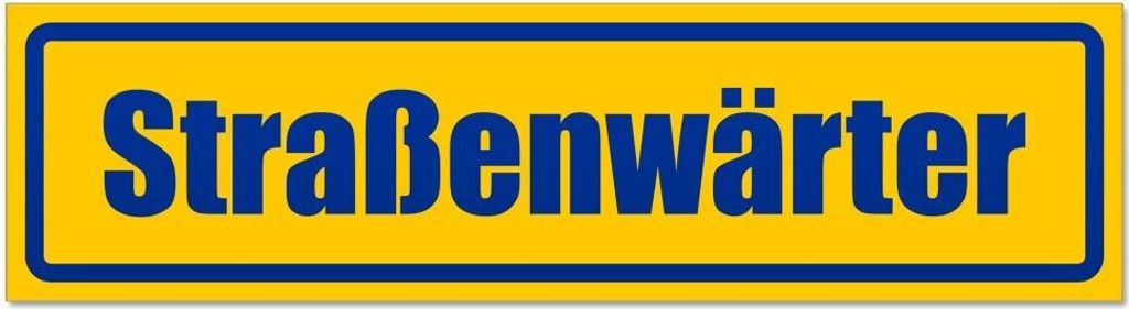 Kiwistar - Autoaufkleber - Blau - 60 x 16 cm - Straßenwärter invertiert - Hinweis Aufkleber Sticker für Auto, Kfz, Fahrrad, PKW, LKW