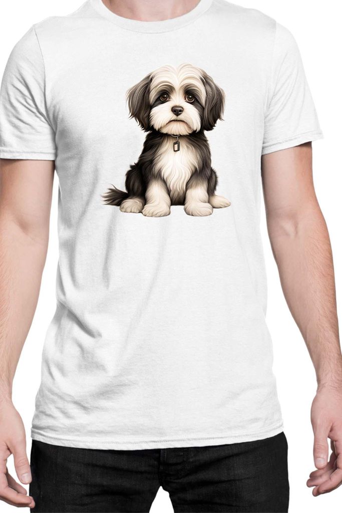 Herren T-Shirt Dogs Breeds Collie Dog Breed 005, Man XL / Weiß