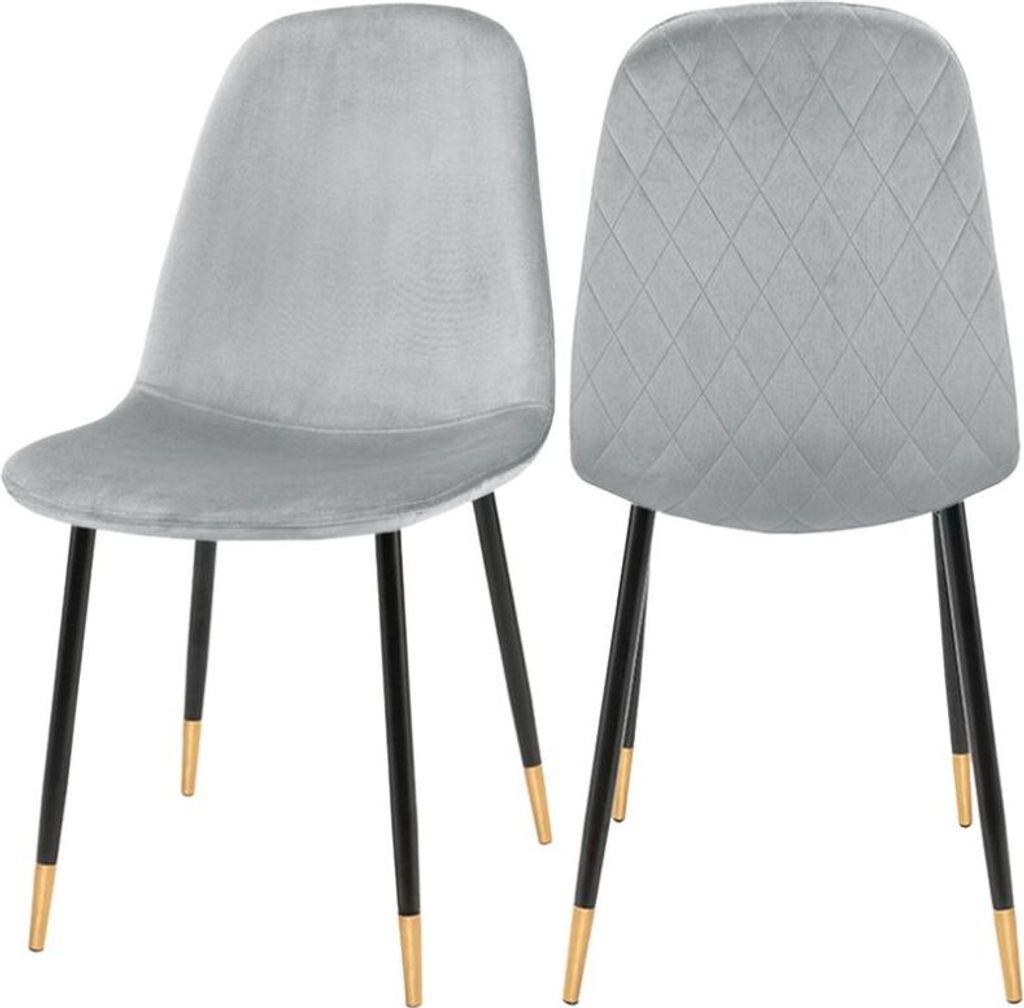 Gepolsterten Stuhl aus Velours, Wohnzimmerstuhl, Produktbild 
