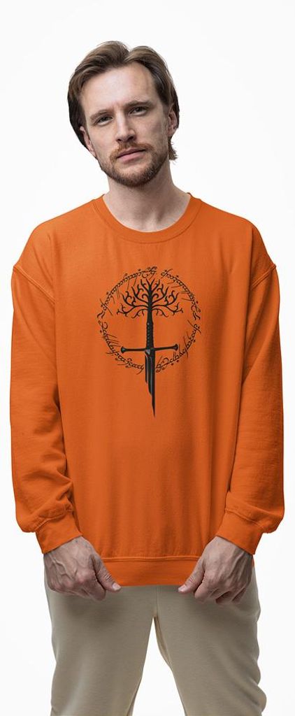D&B Design Uni Pullover SWMO00083 Lord Of The Rings Orange-Größe 2XL
