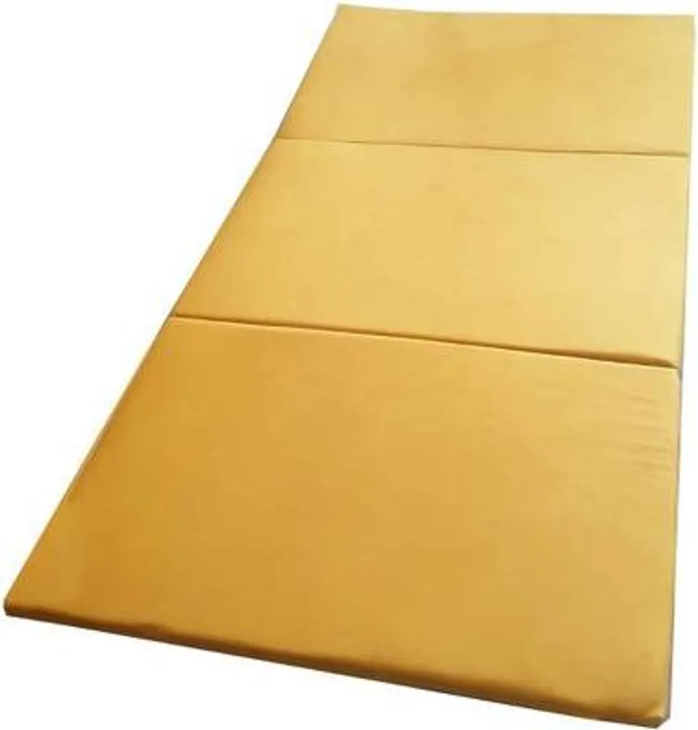 Matelas 180x100x5 en velours jaune moutarde pour banquette et sol