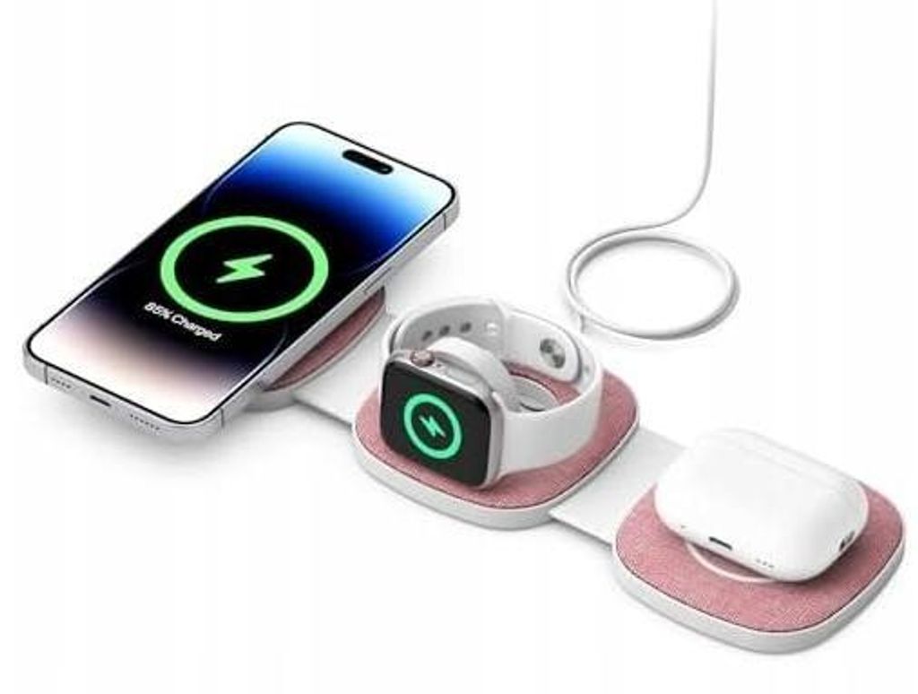 MagSafe 3in1 Induktive Ladestation iPhone Apple Watch AirPods Rosa
