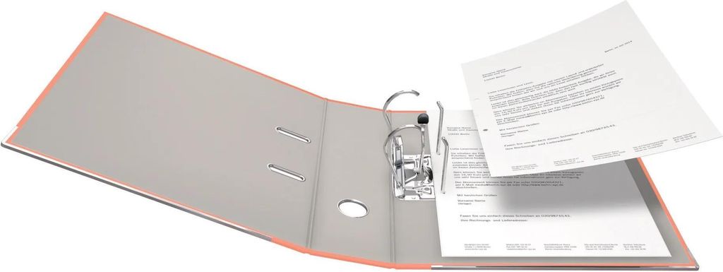 Falken 20x PP-Color-Ordner A4, Rücken 80mm, mit Einsteckschild, Lachs, 23001064F