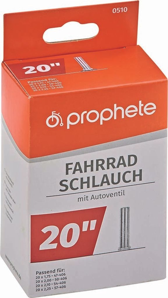 Prophete 510 Fahrradschlauch 20 x 1,75 - 20 x 2,125, Produktbild 