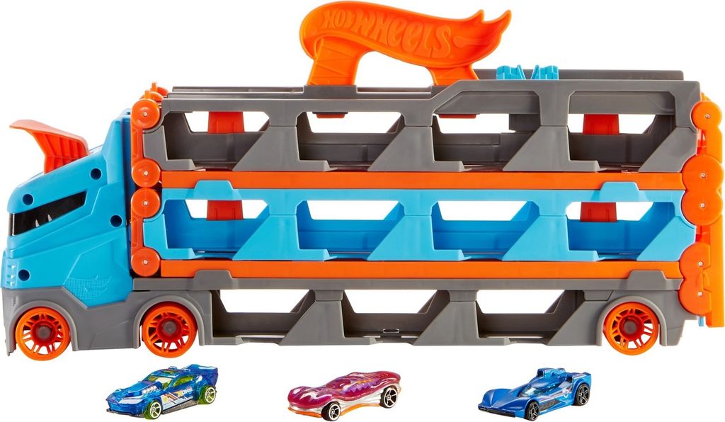 Hot Wheels Transportér na pretekársku dráhu 2 v 1 vrátane 3 Obrázok produktu 11