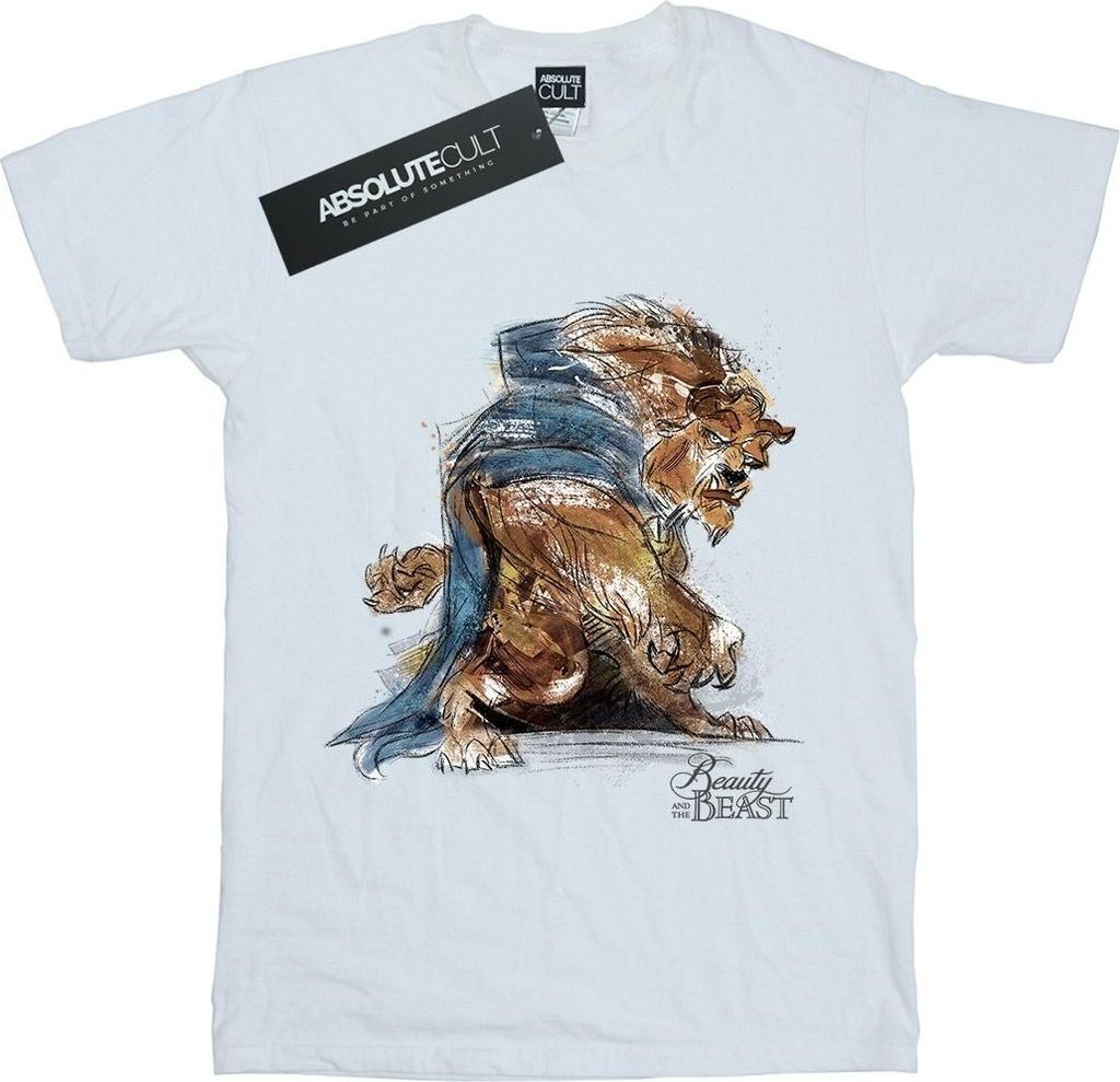 Disney - "Beauty And The Beast" T-Shirt für Herren BI18134 (M) (Weiß)