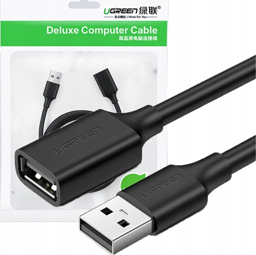 Ugreen Verlängerung Usb 2.0 Adapter 5M Schwarz Produktbild 