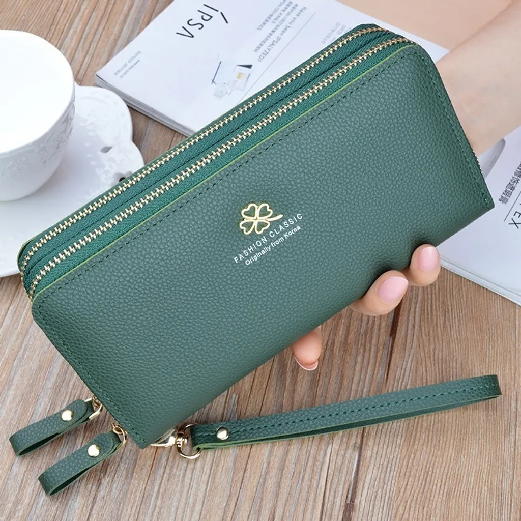 Portafoglio Donna Gloria Verde - Elegante e Spazioso KP12780