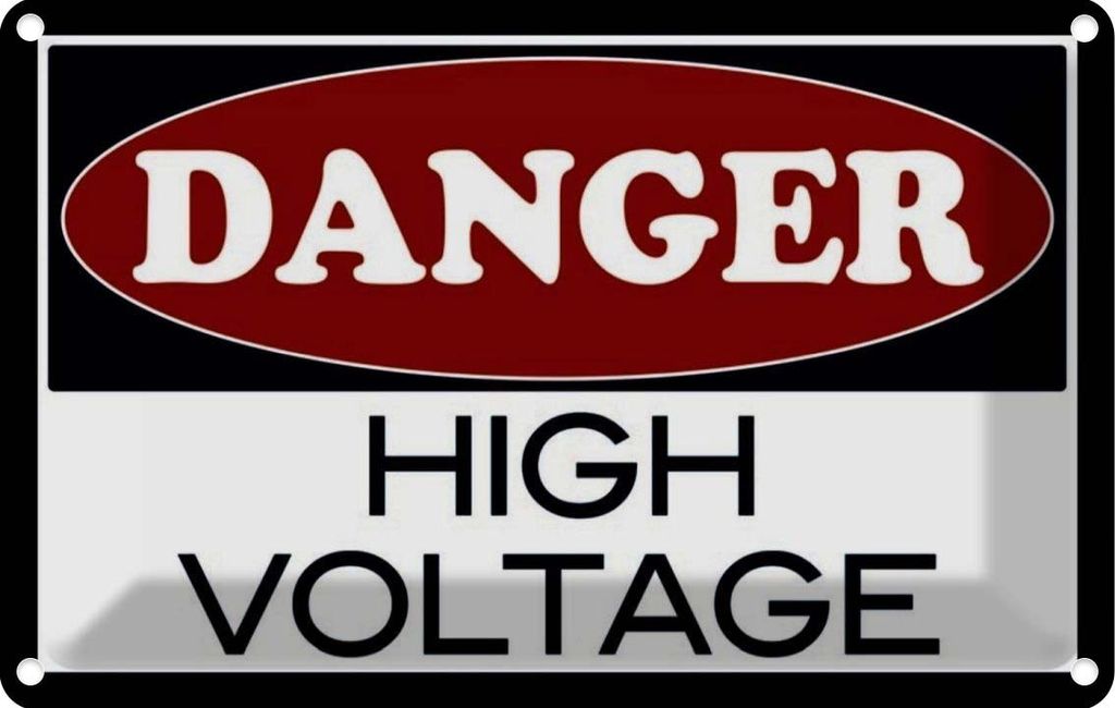 vianmo Blechschild 20x30 cm Danger high voltage Warnschild Hinweisschild Sicherheit Vorsicht